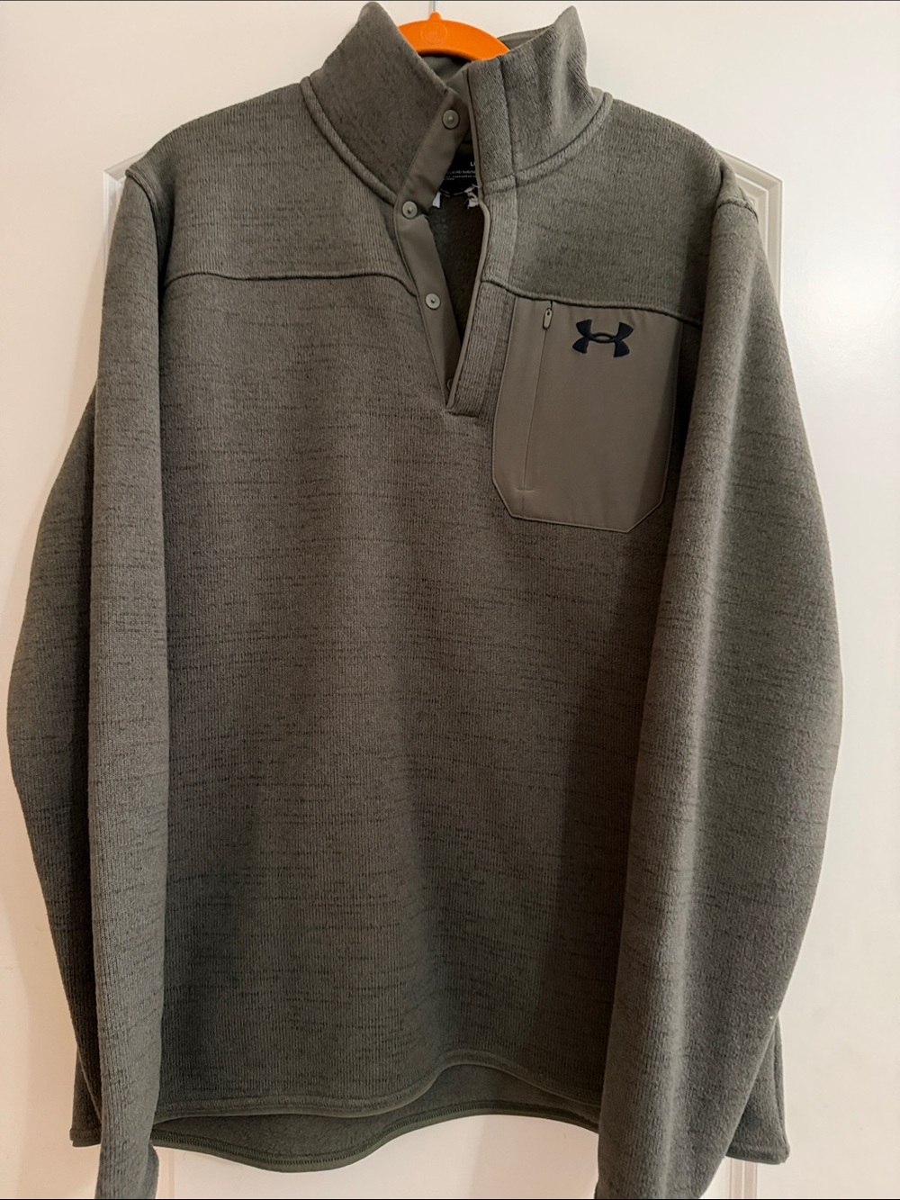 Under Armour Olive Performance Pullover Jacket with Chest Zip